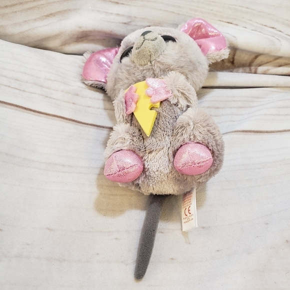 TY Beanie Boos Squeaker Mouse Plush Stuffed Toy 2015 Pink Glitter 6 Inch - Picture 4 of 7